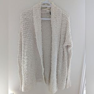 Akemi + Kin Anthropologie Oversized Open Front Cream Knit Cardigan Size M